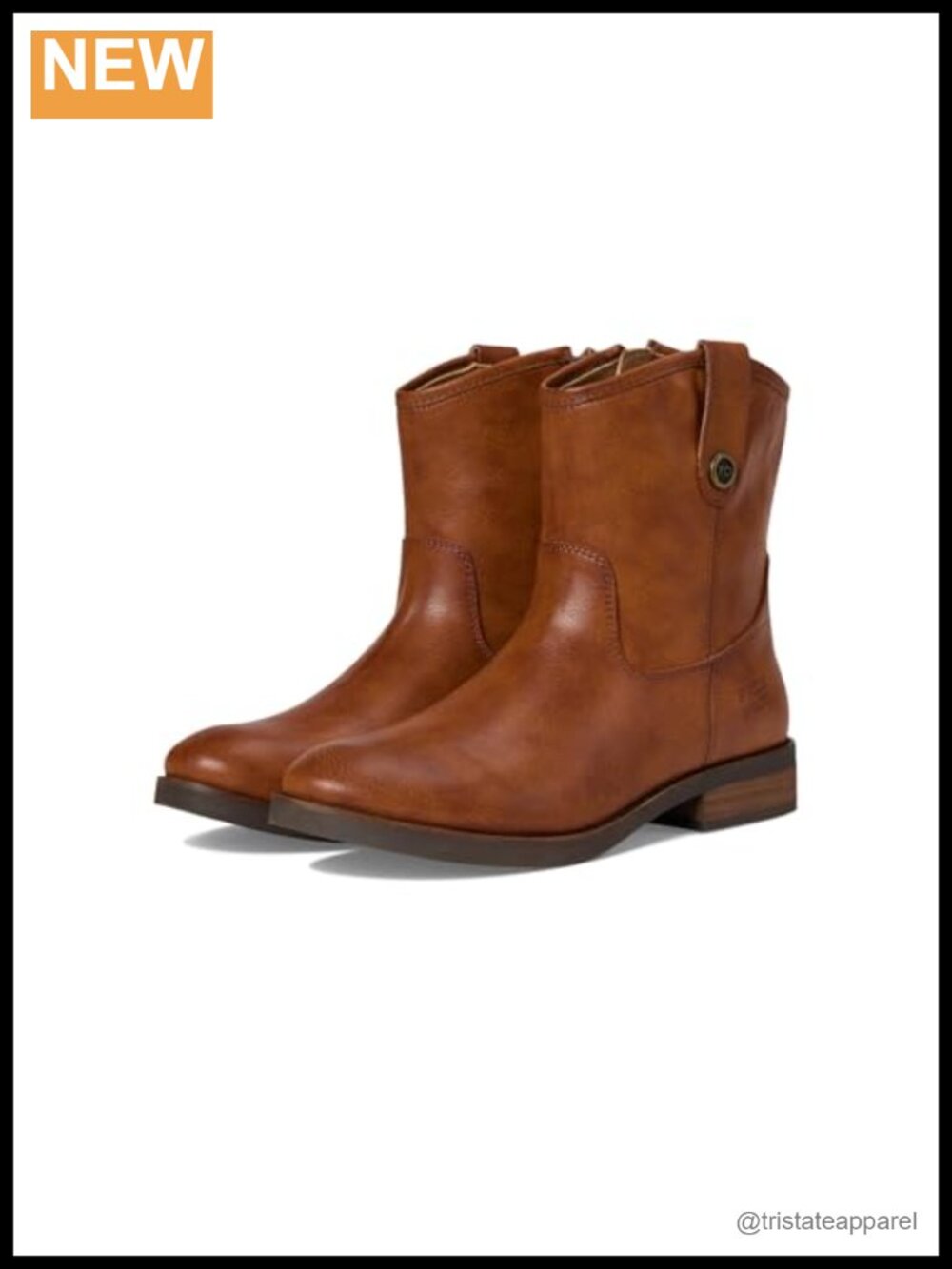 FRYE AND CO. Kellie Button Short Ankle Boots Cognac - Women's Shoes